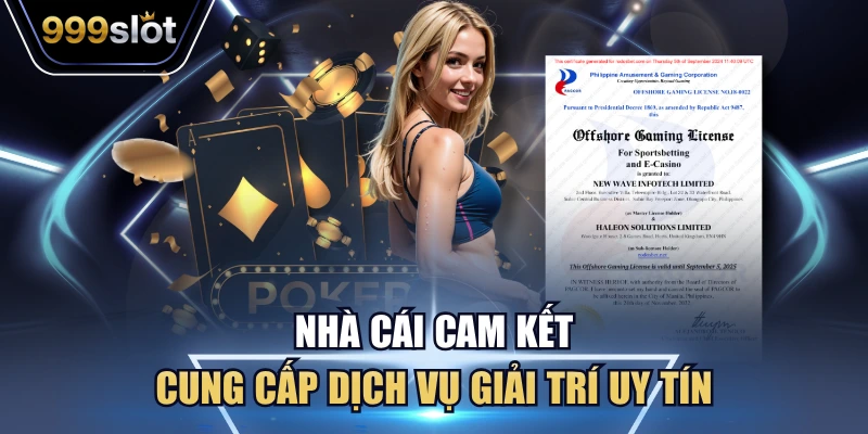 Nhà cái cam kết cung cấp dịch vụ giải trí uy tín